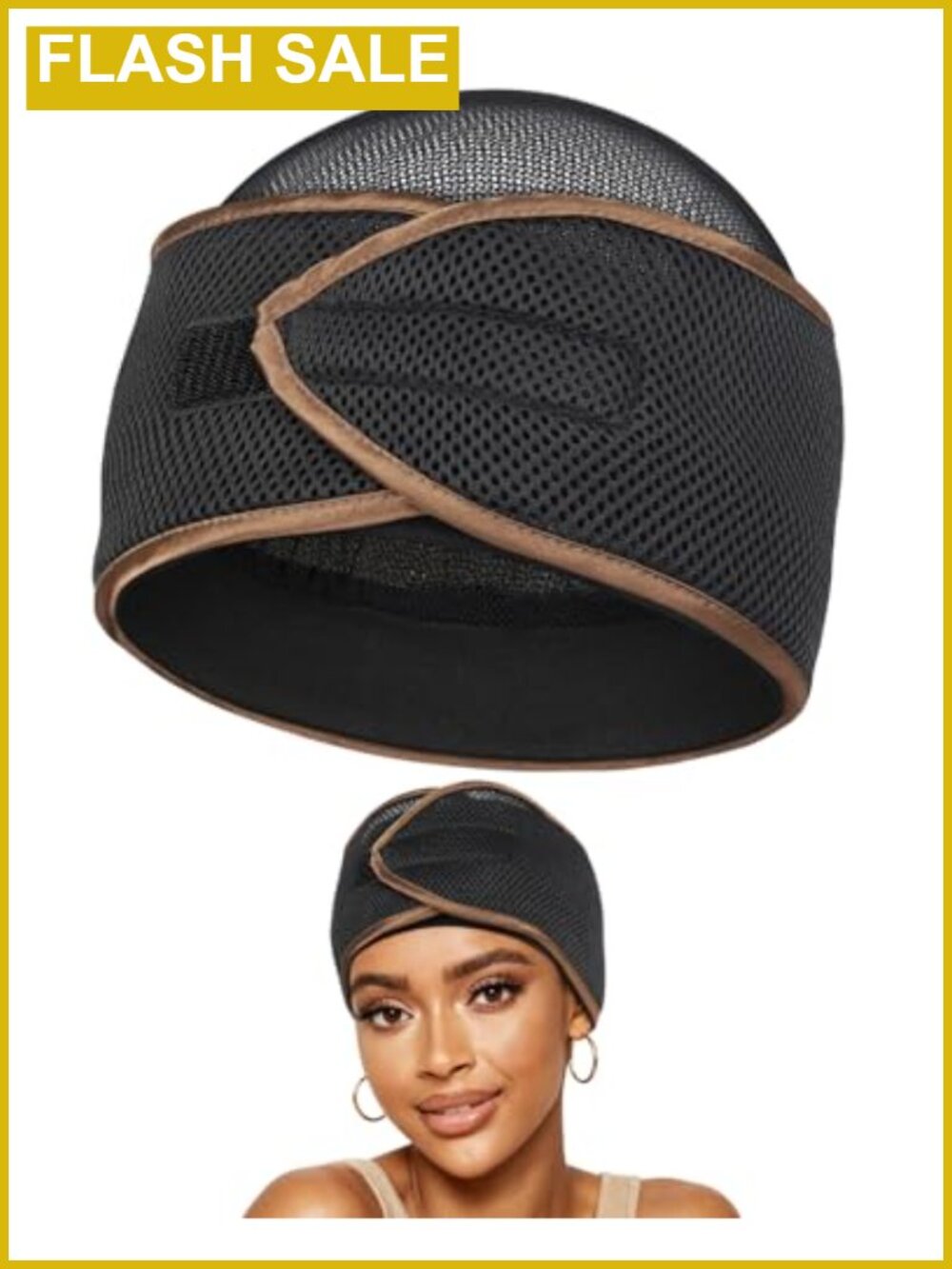 2-in-1 Anti-Slip Mesh Durag Hair Wrap for Pixie Cut Short Hair